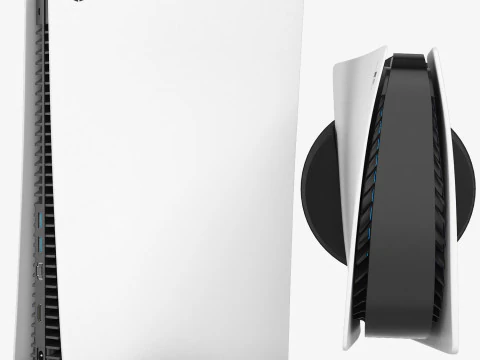 Sony PS5 e PlayStation 5 Slim con controller Modello 3D