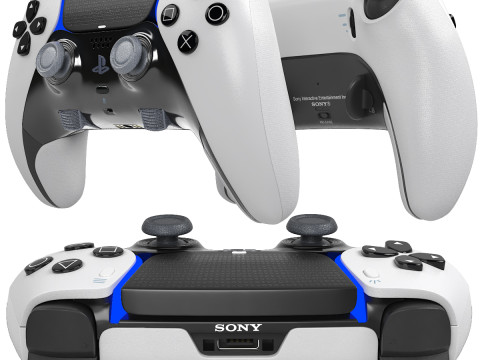 Sony ps5 and playstation 5 slim with controller 3D Модель