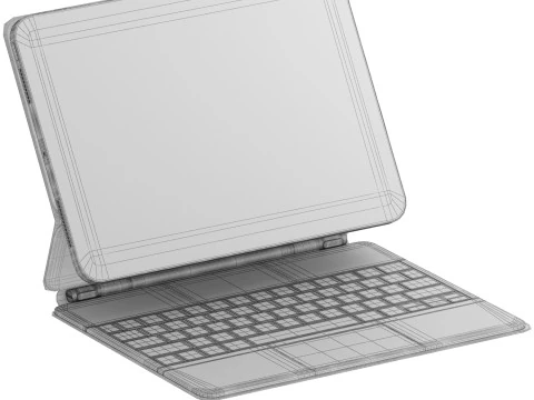 Ipad air works with the magic keyboard 3D Model