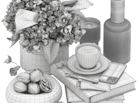 Decorative set 04 3D Model