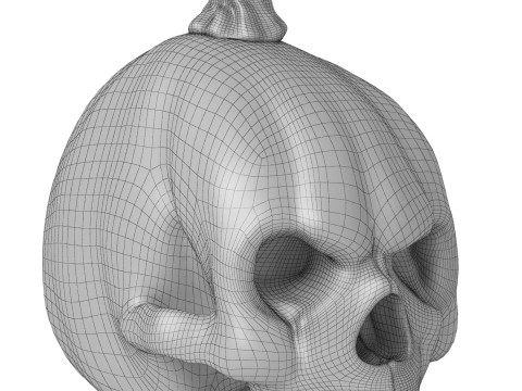 Pumpkin skull head halloween Modello 3D
