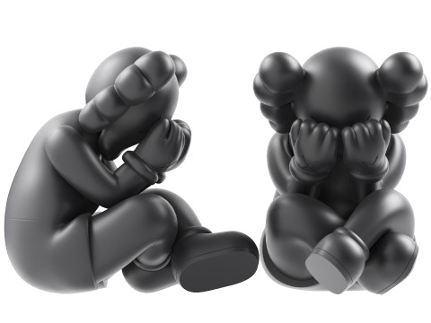 Kaws separated vinyl figures collection Modelo 3D