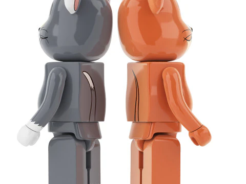 Tom and jerry bearbrick collection 3D Model