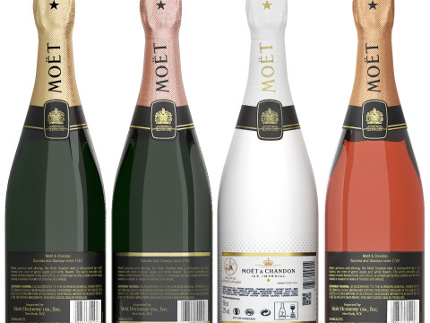 Moet and chandon champagne collection Modello 3D