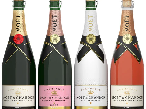 Moet and chandon champagne collection 3D Model