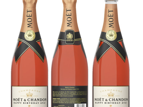 Moet and chandon champagne collection Modello 3D