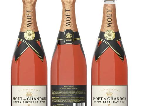 Moet ve Chandon şampanya koleksiyonu 3D Model in İçecek 537888
