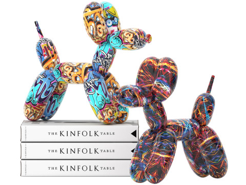 Balloon dog statue decoration set Modelo 3D