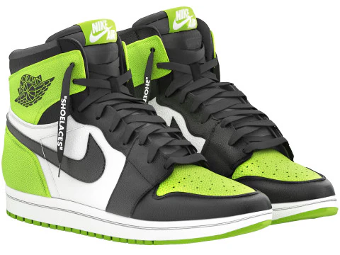 Nike air 1 retro green shoe 3D Model