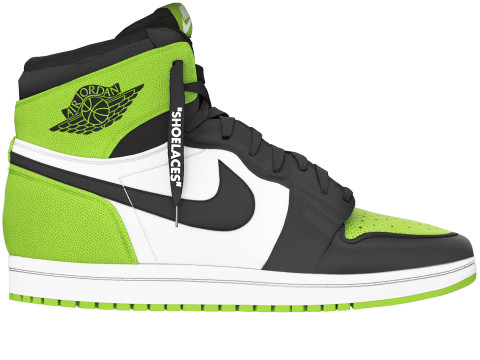 Nike air 1 retro green shoe Modèle 3D