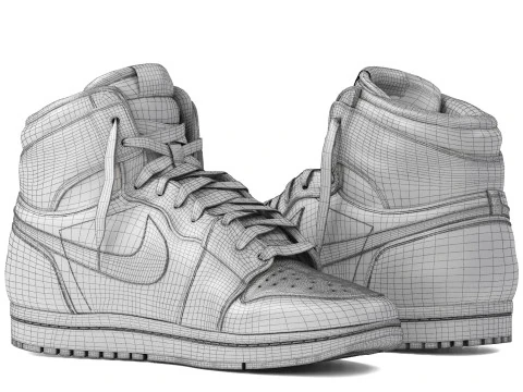 Nike air 1 retro green shoe 3D Model