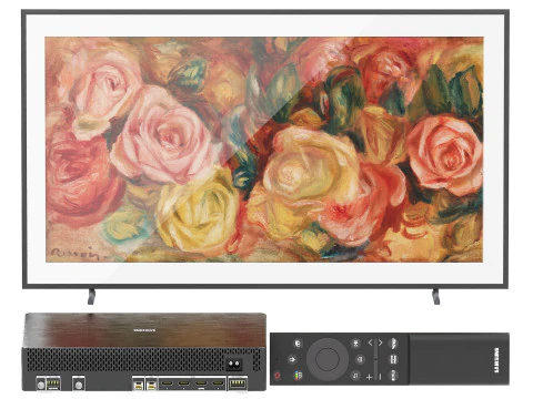 सैमसंग स्मार्ट टीवी फ्रेम is03d रिमोट और कनेक्ट बॉक्स के साथ 3D मॉडल