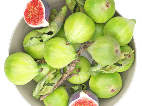 Bowl of green figs Modelo 3D