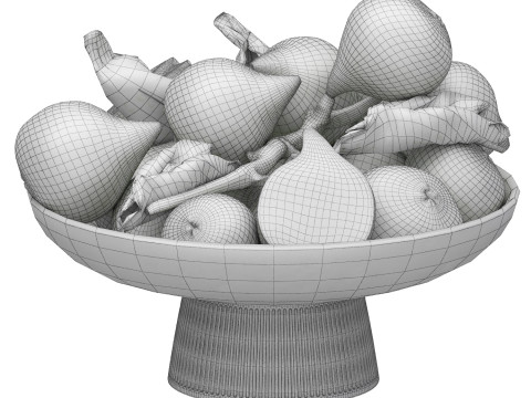 Bowl of green figs Modelo 3D
