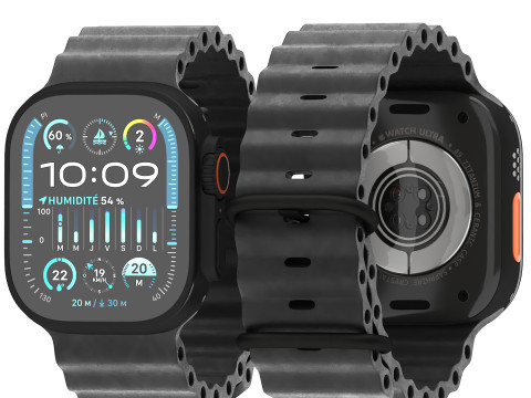 Apple watch ultra 2 black titanium 3Dモデル