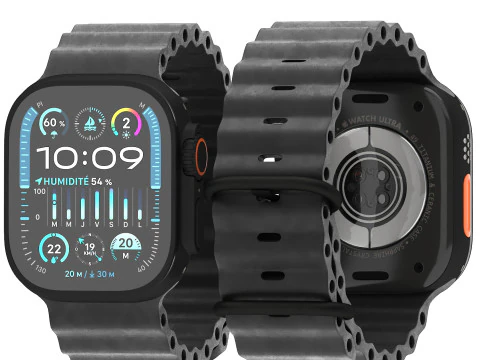 Apple Watch Ultra 2 titanio nero Modello 3D