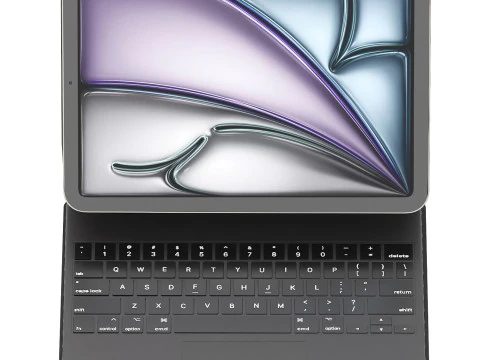 Black apple magic keyboard with ipad air 3D Model