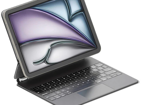 Black apple magic keyboard with ipad air 3D Model