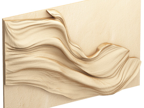 Abstract minimalist wall art 3d decorative board 3D Model