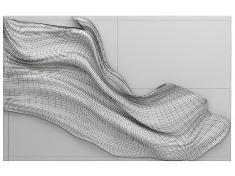 Abstract minimalist wall art 3d decorative board 3D Model