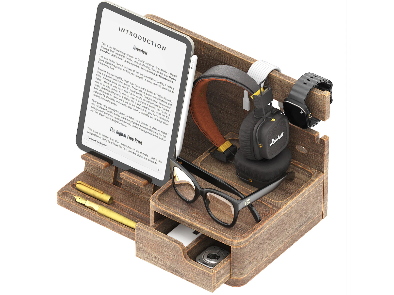 Organizer da comodino in legno Modello 3D .c4d .max .obj .3ds .fbx .stl .blend