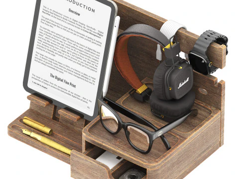 Organizer da comodino in legno Modello 3D