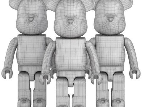 Basquiat bearbrick collection 04 3D Model