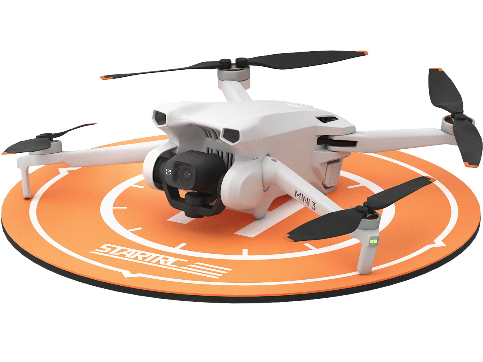 Drone dji mini con piattaforma di atterraggio Modello 3D .c4d .max .obj .3ds .fbx .stl .blend