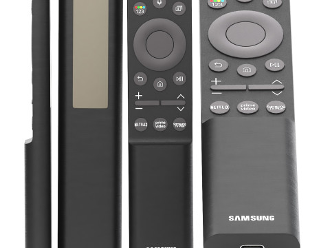 Samsung frame tv with stand remote and connect box 3D Модель