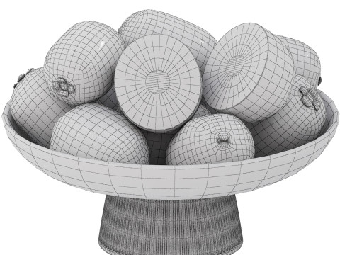 Bowl of kiwi fruit 3D Model