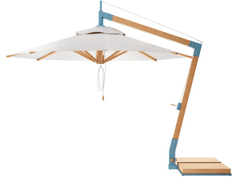 Levante bamboo cantilever umbrella from bambrella 3D 모델