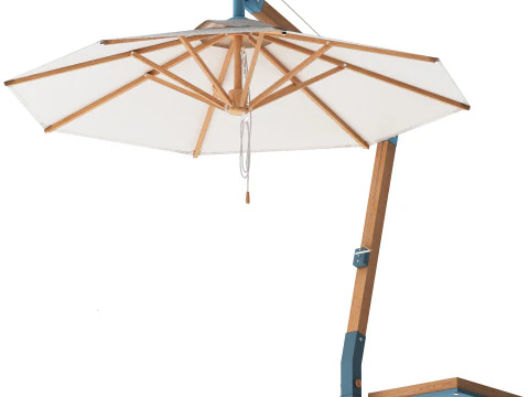 Levante bamboo cantilever umbrella from bambrella 3D Model