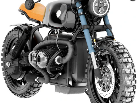 Black motorcycle 3D Model