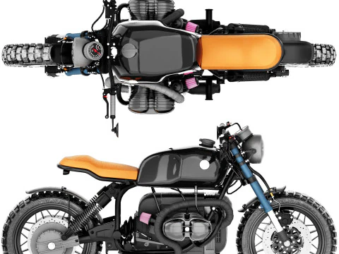 Black motorcycle 3D Model