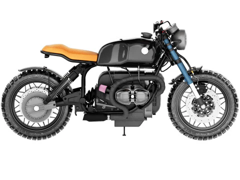 Black motorcycle 3D Model