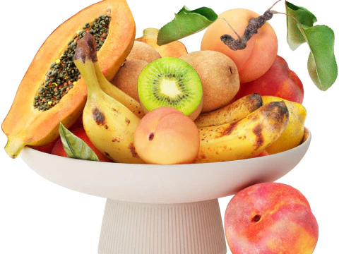 Bowl of tropical fruits 11 3D Model