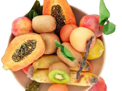Bowl of tropical fruits 11 3D Model