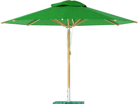 Green levante bamboo umbrella from bambrella 3D Model