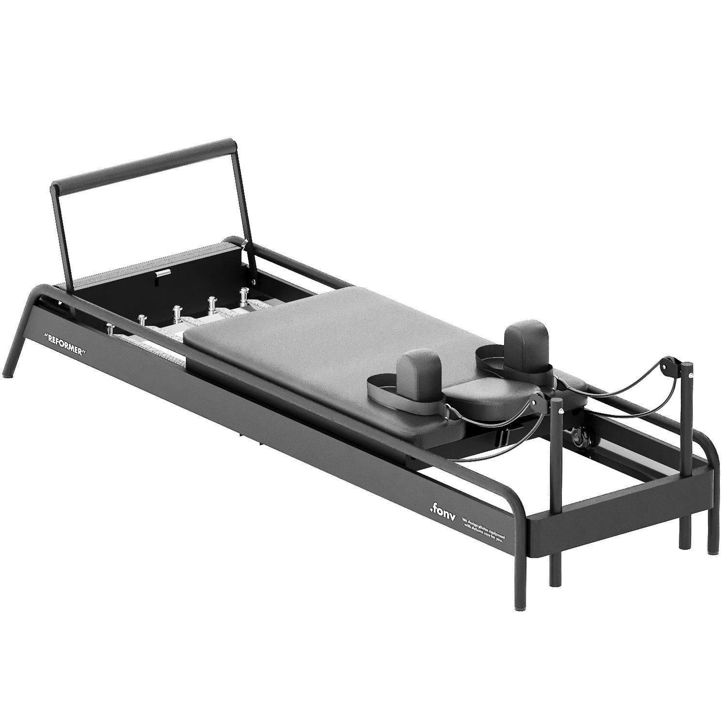 Pilates exercise machine fonv reformer professional black 3D Model .c4d .max .obj .3ds .fbx .stl .blend