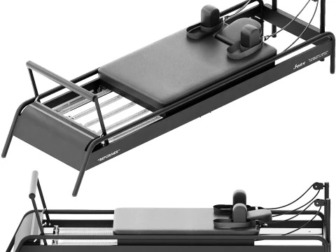 Pilates exercise machine fonv reformer professional black 3D Model