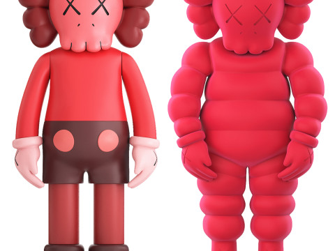 Kaws red figure collection Modelo 3D