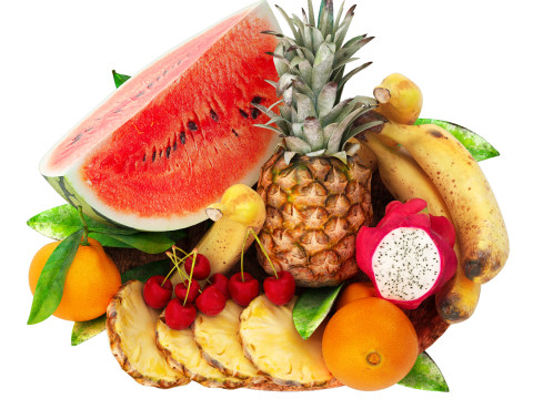 Plate of tropical fruits 13 Modelo 3D