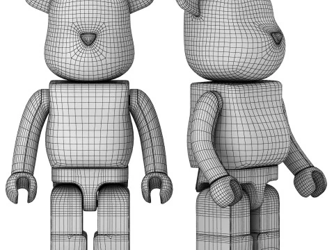 Bearbrick katsushika hokusai 3D Model
