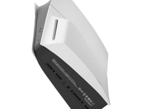 Sony playstation 5 slim with headphone and controller 3D Model