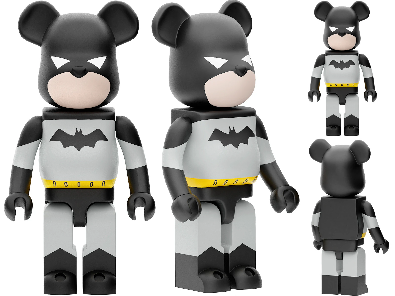 Medicom toy batman bearbrick 400 3D Model .c4d .max .obj .3ds .fbx .stl .blend 