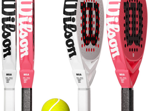 Padel racket wilson bela pro v25 Modelo 3D