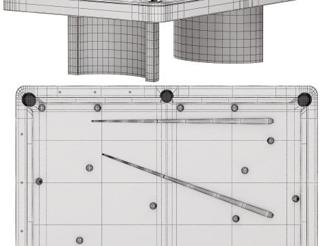 Luna billiard table 3D मॉडल