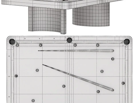 Luna billiard table 3D Model