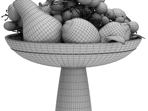 Bowl of tropical fruits 15 3D Model