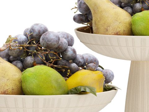 Bowl of tropical fruits 15 3D Model